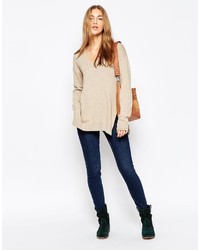 Asos Collection Sweater With V Neck In Cashmere Mix