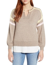 Wit & Wisdom Layered Look Stripe Sweater