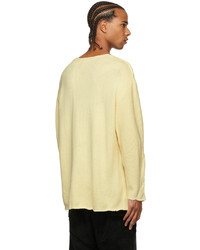 Winnie New York Off White Cable V Neck Sweater