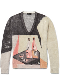 Prada Printed Angora Blend Sweater