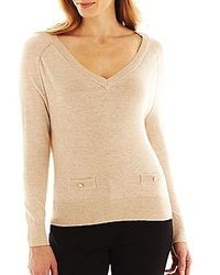 Liz Claiborne V Neck Sweater
