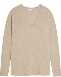 Vince Wool And Cashmere Blend Sweater Beige