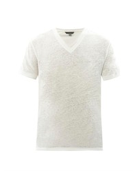John Varvatos V Neck Linen T Shirt