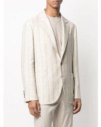 Brunello Cucinelli Pinstripe Single Breasted Blazer