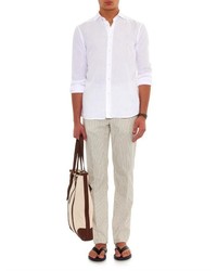 Gieves Hawkes Striped Cotton Blend Chinos