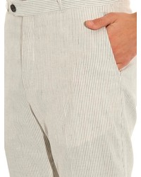 Gieves Hawkes Striped Cotton Blend Chinos