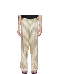 Ann Demeulemeester Off White And Black Devon Trousers