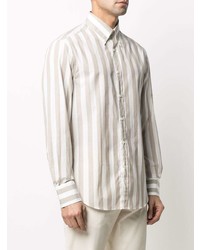 Brunello Cucinelli Button Down Collar Striped Shirt