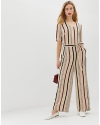 Selected Femme Stripe Jumpsuit With Wide Leg