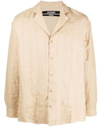 Jacquemus Stripe Embroidered Buttoned Shirt