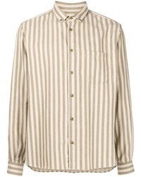 YMC Dean Striped Cotton Shirt