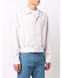 Opening Ceremony Embroidered Logo Striped Shirt