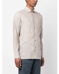 Kiton Long Sleeve Striped Shirt