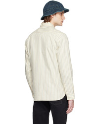 RRL Off White Striped Shirt