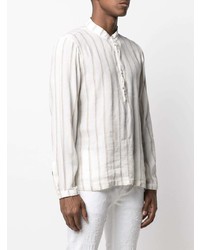 Dondup Striped Band Collar Shirt