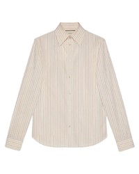 Gucci Washed Striped Print Cotton Shirt