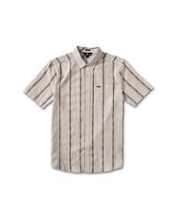 Volcom Barrun Stripe Classic Fit Short Sleeve Button Up Shirt