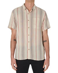 ROLLA'S Bon Smoke Stripe Short Sleeve Button Up Shirt