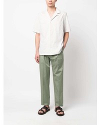 Lardini Striped Short Sleeve Cotton Shirt