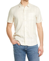 Marine Layer Vertical Stripe Short Sleeve Button Up Shirt