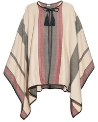 Beige Vertical Striped Sweater