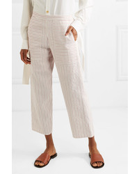Vanessa Bruno Galien Cropped Striped Woven Pants