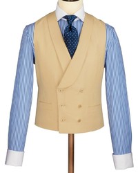 Charles Tyrwhitt Buff Linen Morning Suit Waistcoat