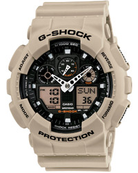 G-Shock Analog Digital Beige Resin Strap Watch 51x55mm Ga100sd 8a