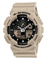 G-Shock Watch Analog Digital Beige Resin Strap 51x55mm Ga100sd 8a