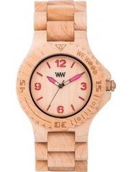 Wewood Kale Beige Pink Wooden Watch