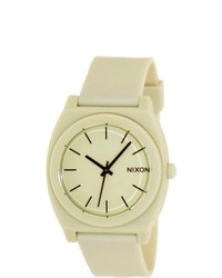 Nixon Time Teller A1191027 00 Beige Plastic Quartz Watch With Beige Dial