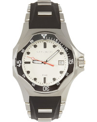 Givenchy Silver Black Five Shark Watch