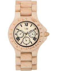 Wewood Watches Sitah Maple Wood Chrono Watch Beige