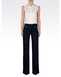 Armani Jeans Palazzo Pants In Linen