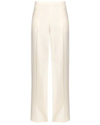 The Row Misa Wide Leg Wool And Silk Blend Trousers