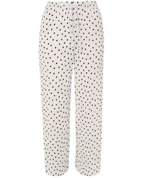 Topshop Plisse Spotted Wide Leg Trousers