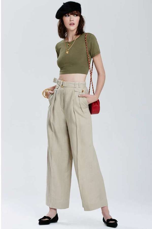 Chanel Vintage Lanester Wide Leg Trousers, $450, Nasty Gal