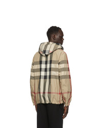 Burberry Beige And Black Recycled Nylon Jacket