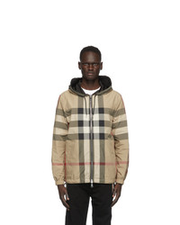 Burberry Beige And Black Recycled Nylon Jacket