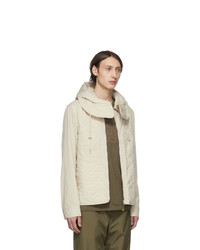 Helmut Lang Off White Quilted Zip Jacket