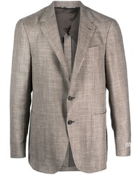 Canali Single Breasted Wool Linen Blazer