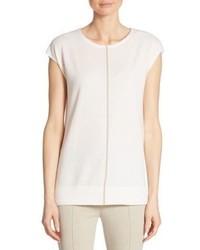 Akris Punto Canvas Trimmed Wool Top