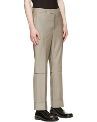 Situationist Beige Wool Trousers