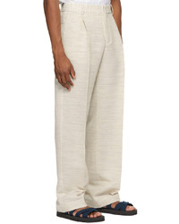 Botter Off White Classic Pleat Trousers