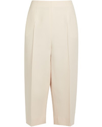 Valentino Cropped Wool And Silk Blend Trousers