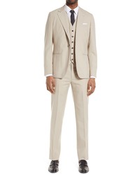 Reiss Fine Wool Trousers In Stone At Nordstrom