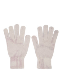 John Elliott Beige Cashmere Tie Dye Gloves