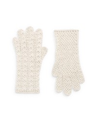 Seymoure Rbg Hand Knit Wool Gloves In Heather Creme At Nordstrom