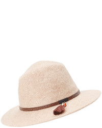Beige Tassel Band Wool Bucket Hat