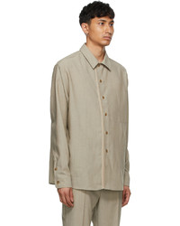 Tom Wood Beige Wool Overshirt